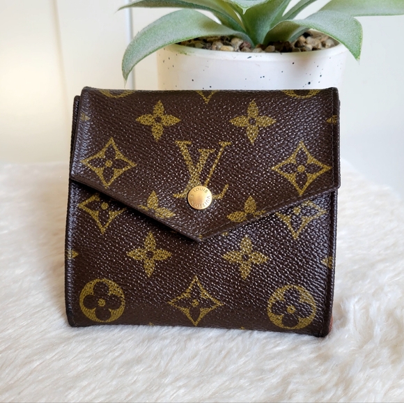 💕Authentic LOUIS VUITTON Compact Wallet Monogram - Picture 1 of 13